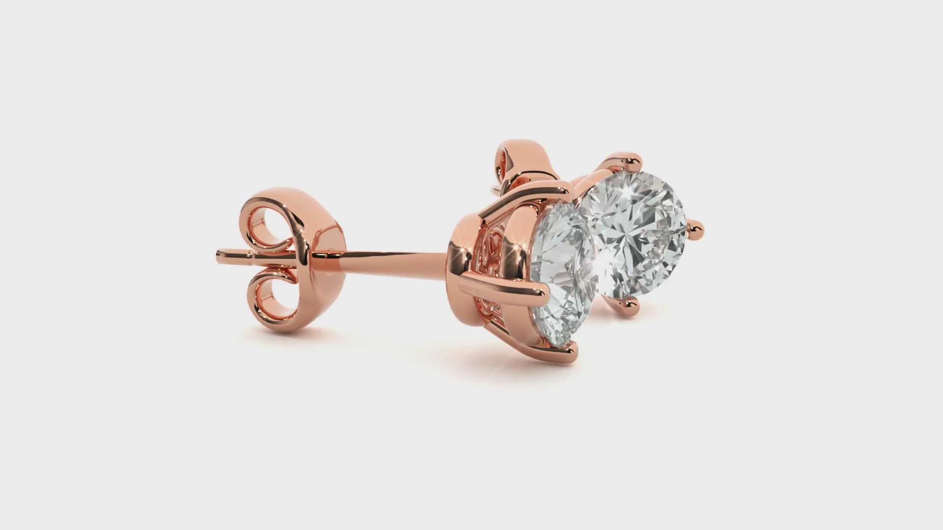 1.05 Carat G Color VS1 Clarity Diamond Studded Natural Diamond Studs Earrings.